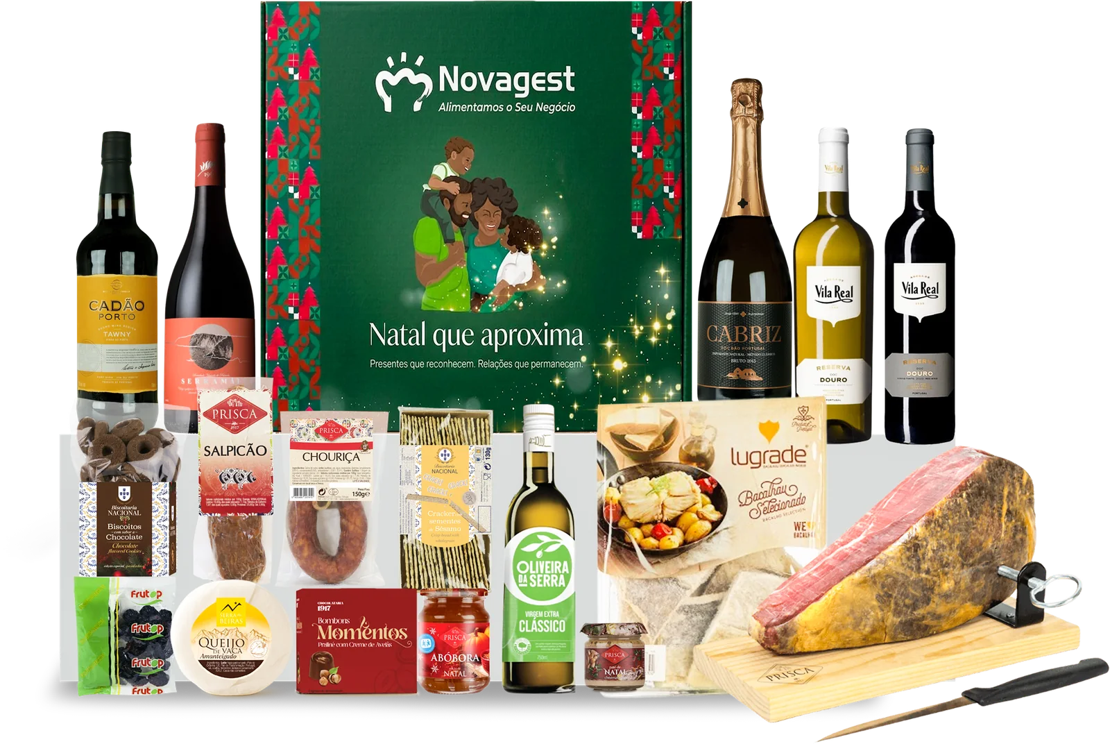 Cabaz Essencial da Novagest, com todos os produtos que o compõem