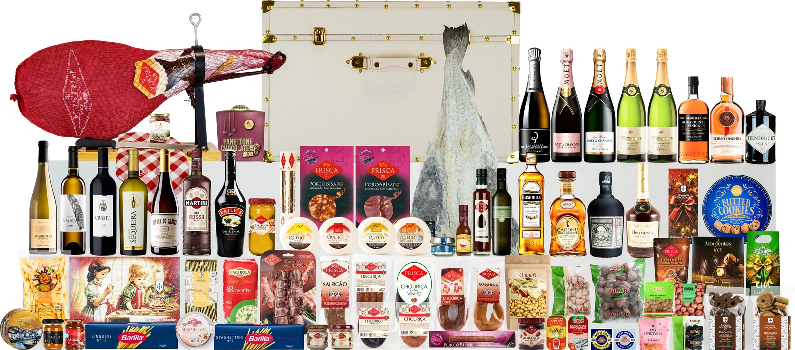 Cabaz Premium da Novagest, com todos os produtos que o compõem