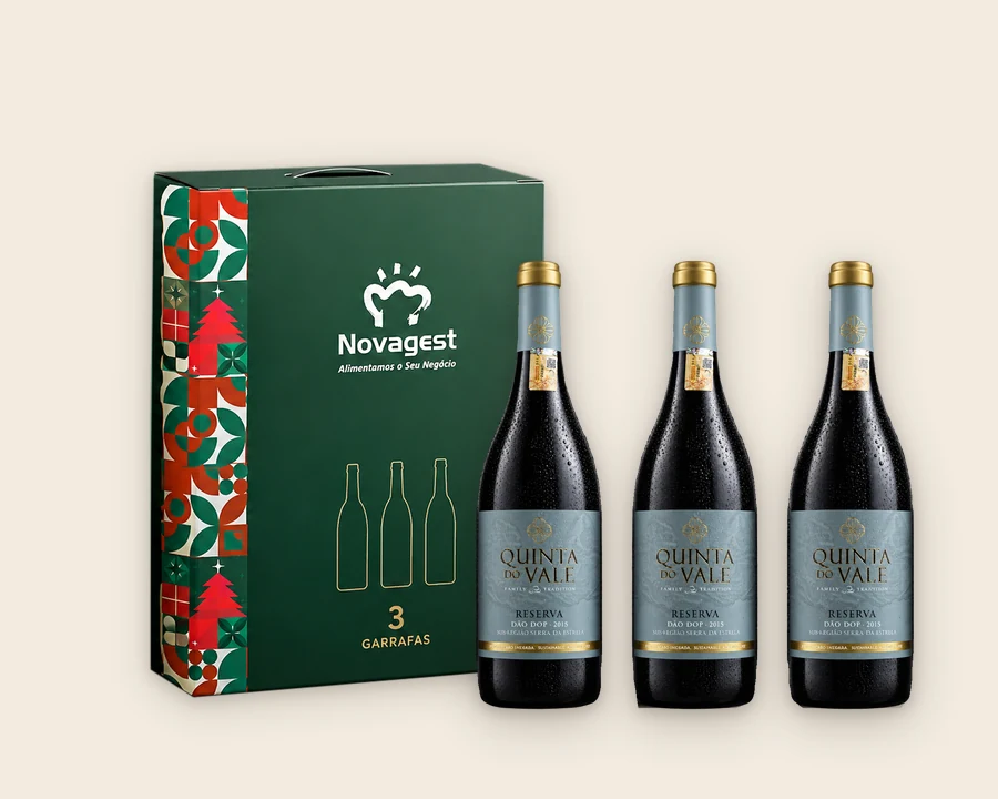 Caixa Novagest de 3 garrafas com Quinta do Vale Reserva